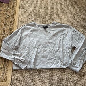 Forever 21 | Size XXL | Light Gray Cropped Long-Sleeve Tee